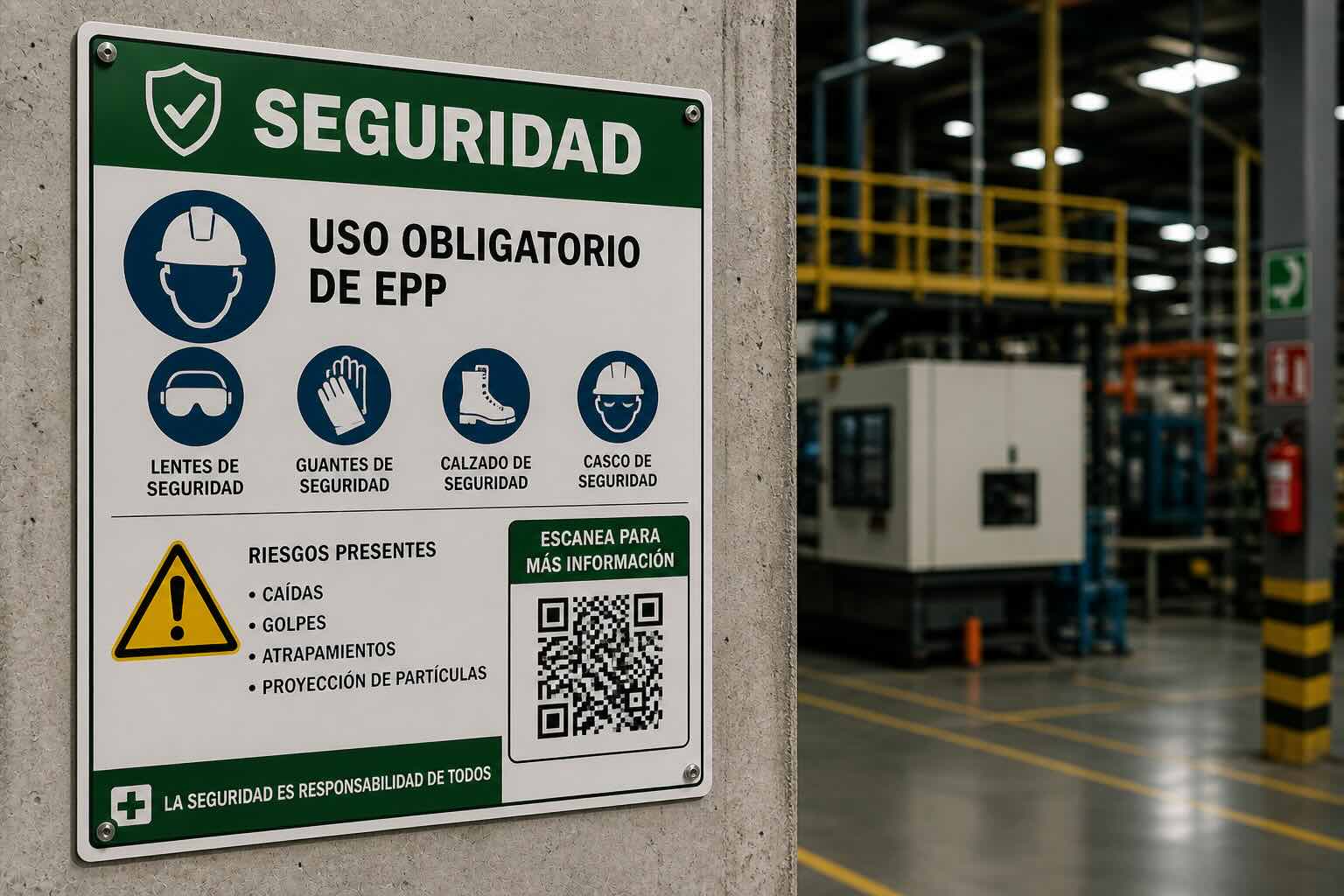 QR en señalización industrial