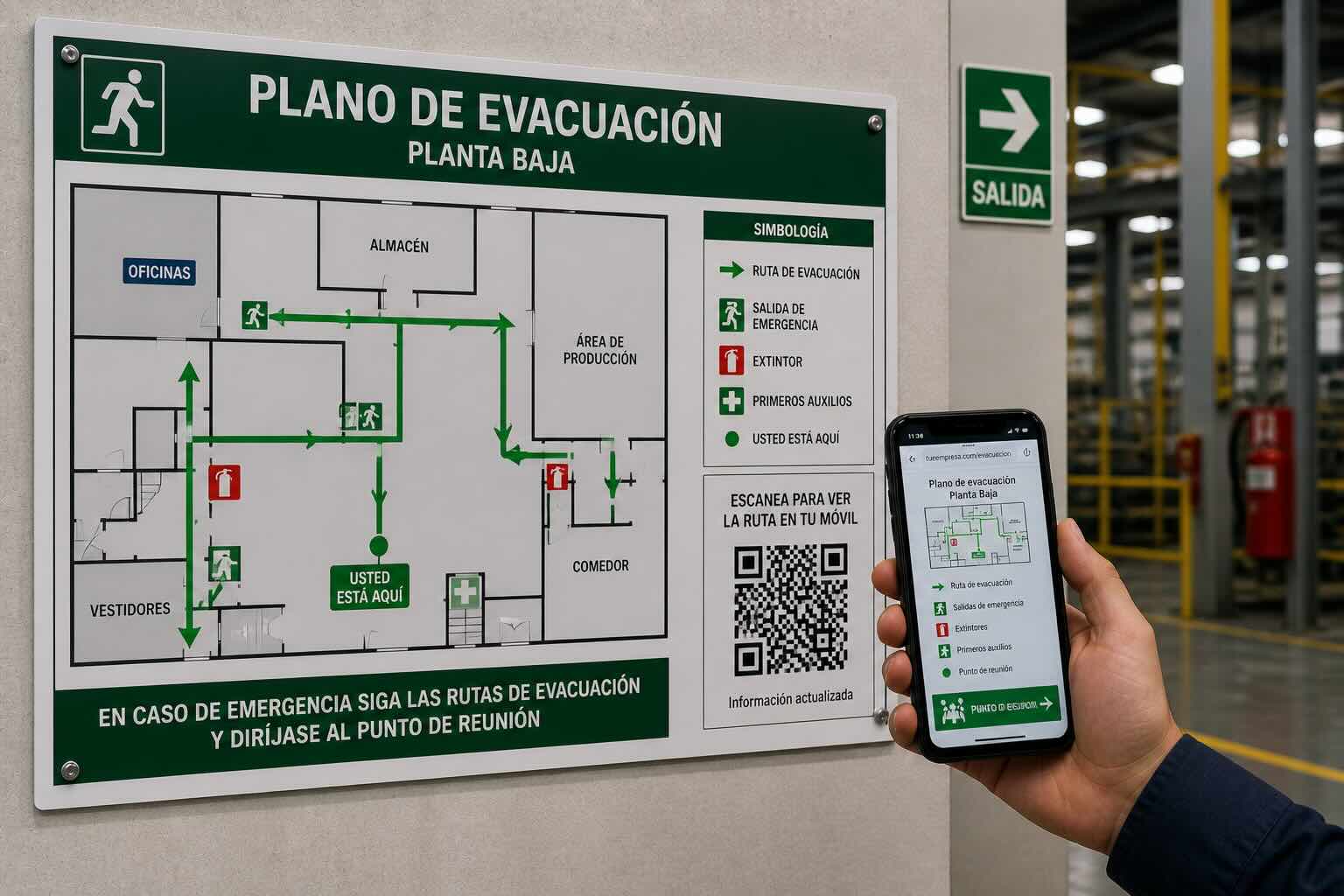 Mapa de evacuación digital
