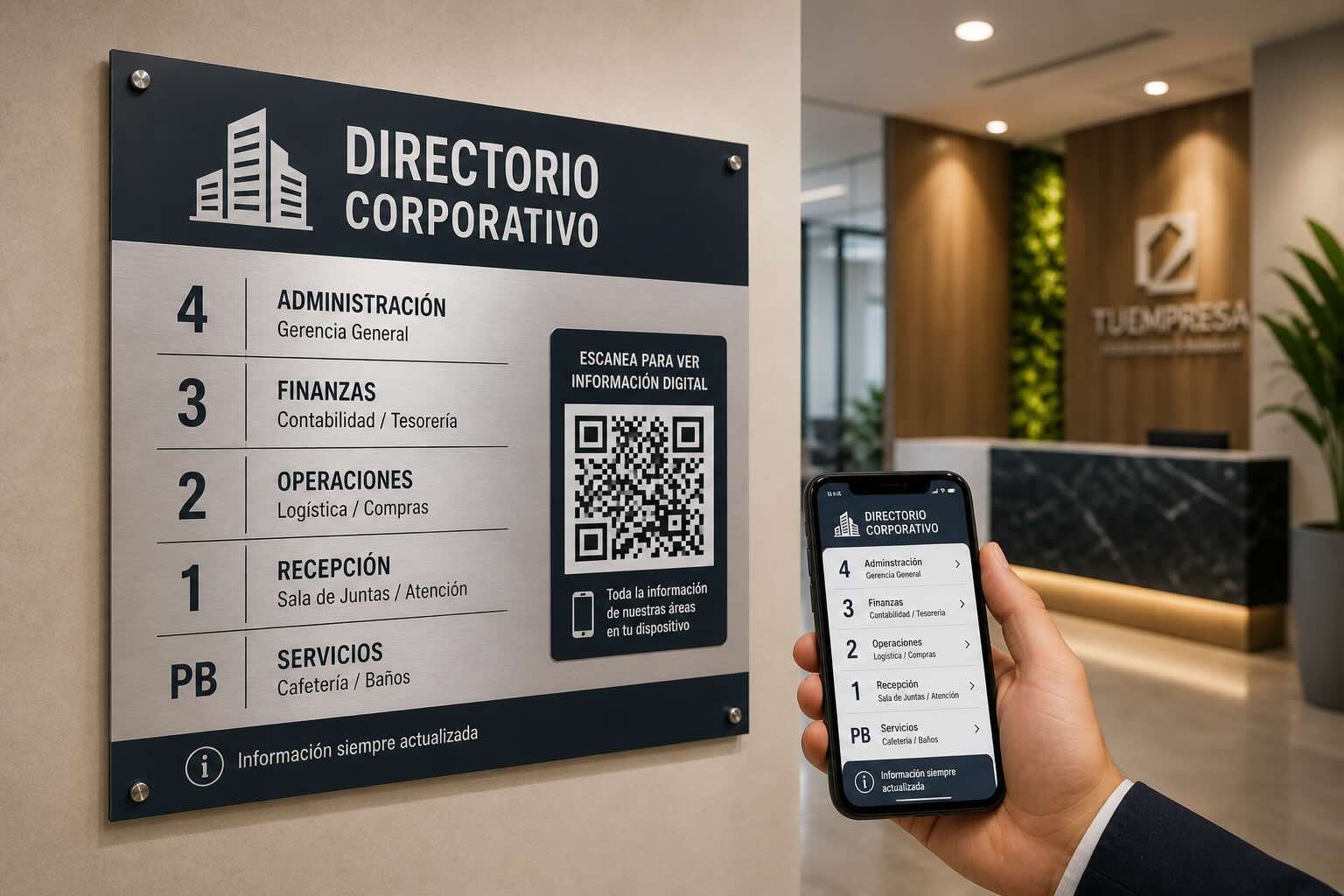 Directorio digital con QR
